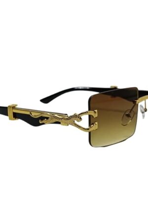 Dervin UV Protected Rectangular Rimless Sunglasses for Men and Women