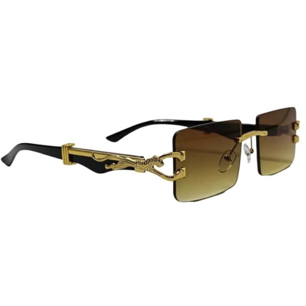 Dervin UV Protected Rectangular Rimless Sunglasses for Men and Women