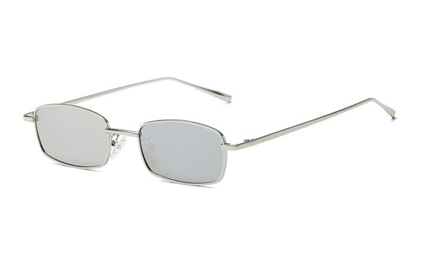 Karsaer Vintage Small Rectangle Sunglasses Women Men Retro Trendy Square Metal Frame Sun Glasses E1048