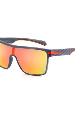 Karsaer Flat Top TR90 Polarized Sports Men Sunglasses Vintage Square Cycling Running Fishing Golf Hiking Sports Glasses B7034