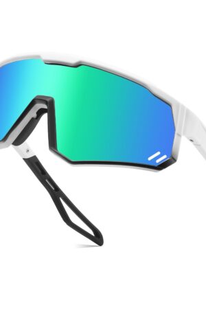 Karsaer Polarized Cycling Glasses Sports Sunglasses, UV400 Protection Baseball Running Glasses for Men Women Youth E1267, Multicolour, Large