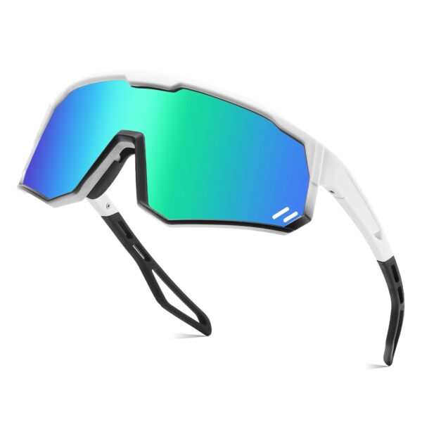 Karsaer Polarized Cycling Glasses Sports Sunglasses, UV400 Protection Baseball Running Glasses for Men Women Youth E1267, Multicolour, Large
