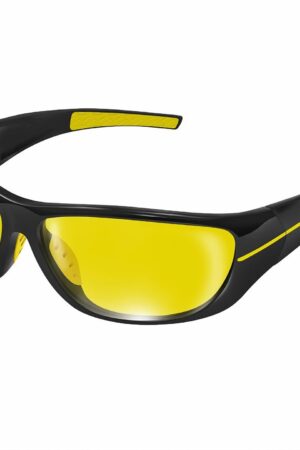 ELEGANTE Unbreakable TR90 HD Polarized Yellow Night Driving Glasses - Chopper - Motorcycle Riding Running Biking