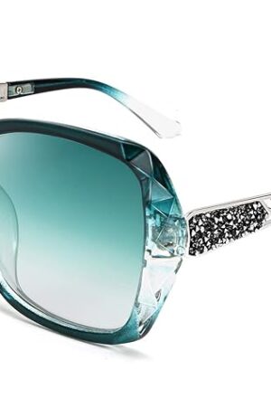 FEISEDY Oversized Sunglasses for Women Square Polarized Sparkling Frame B2289