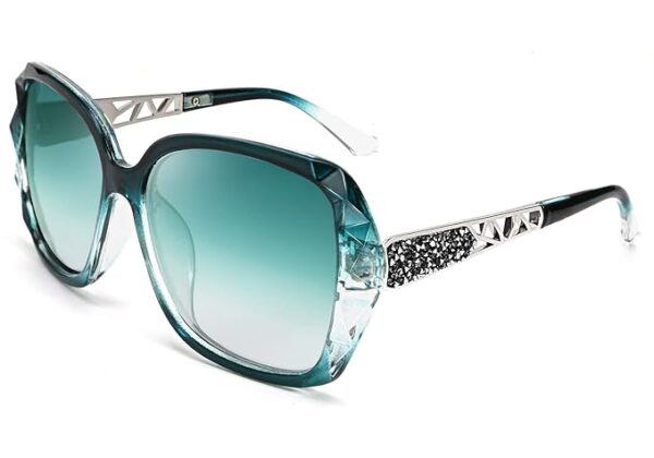 FEISEDY Oversized Sunglasses for Women Square Polarized Sparkling Frame B2289