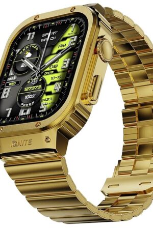 Fire-Boltt Maverick Smartwatch 51.308mm (2.02 inch) IPS Display, Luxury Stainless Steel Look, 320x385 Pixel Resolution, Bluetooth Calling, Voice Assistant