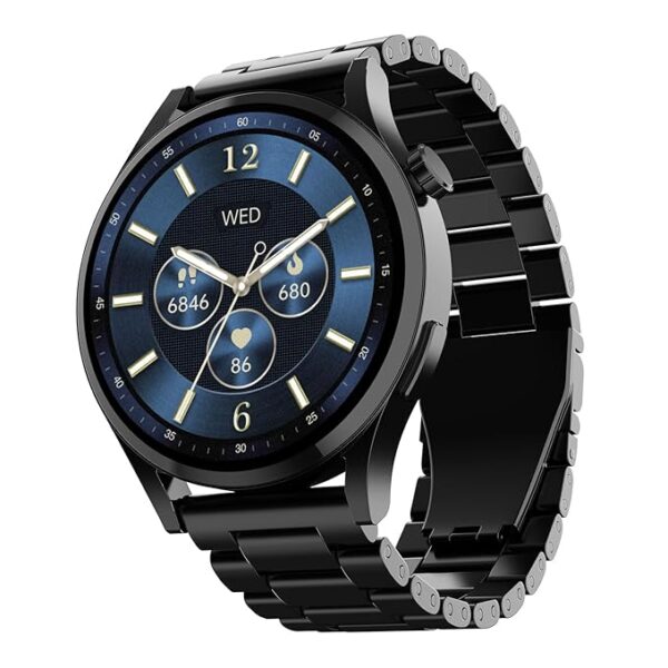 Lunar Embrace w/ 1.51" (3.8 cm) AMOLED Display, BT Calling, Functional Crown, Metal-Built, 100+ Sports Mode, Animated Watch Faces, Built-in Games, Smart Watch for Men & Women
