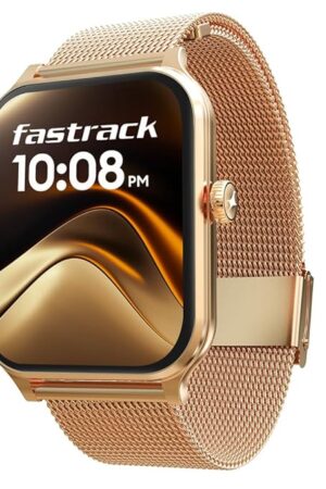 Fastrack New Limitless Classic|Large 1.91" Super UltraVU Display|Functional Crown|Highest 320x385 Pixel Resolution|SingleSync BT Calling|100+ Sports Modes|Metal Case Premium Smartwatch - Rose Gold