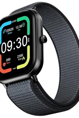Fire-Boltt Newly Launched Ninja Call Pro Max Nyluxe Smart Watch 2.01 inch Display, Bluetooth Calling, 120+ Sports Modes, Health Suite, Voice Assistance