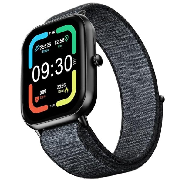 Fire-Boltt Newly Launched Ninja Call Pro Max Nyluxe Smart Watch 2.01 inch Display, Bluetooth Calling, 120+ Sports Modes, Health Suite, Voice Assistance