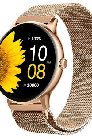 Fire-Boltt Phoenix Ultra Luxury Stainless Steel, Bluetooth Calling Smart Watch, AI Voice Assistant, Metal Body with 120+ Sports Modes, SpO2, Heart Rate Monitoring (Gold)