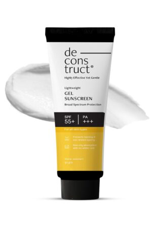 Deconstruct Face Gel Sunscreen SPF 50 + and PA+++ | Gel based sunscreen for oily, combination skin, normal skin | Broad spectrum sunscreen, No White Cast, Lightweight - 50g