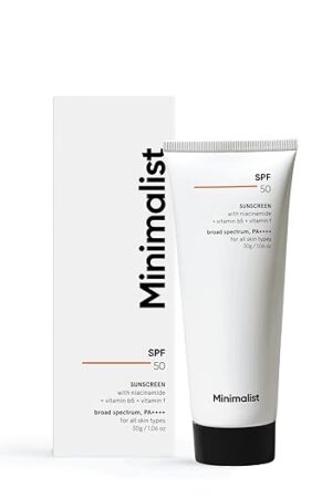 Minimalist Sunscreen SPF 50 PA++++ | Clinically Tested in US (In-Vivo) | Lightweight with Multi-Vitamins | No White Cast | Broad Spectrum | For Women & Men | 30g (Pack of 1)